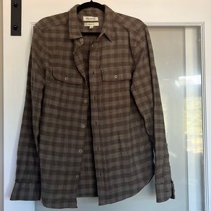 Madewell Slub Flannel Perfect Long-Sleeve Shirt in Plaid